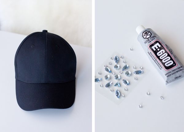 DIY embossed crystal baseball cap