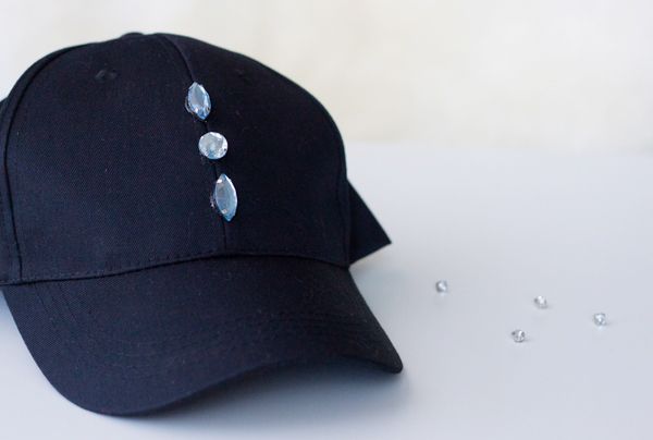 DIY embossed crystal baseball cap