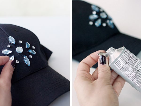 DIY embossed crystal baseball cap