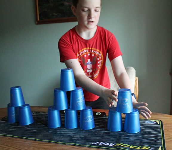 Speed Stacks-- crossing the midline