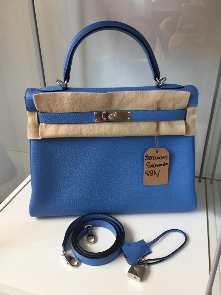 BRAND NEW HERMES BIRKIN 35 IN BLUE ELECTRIC TOGO WITH GHW, STAMP T