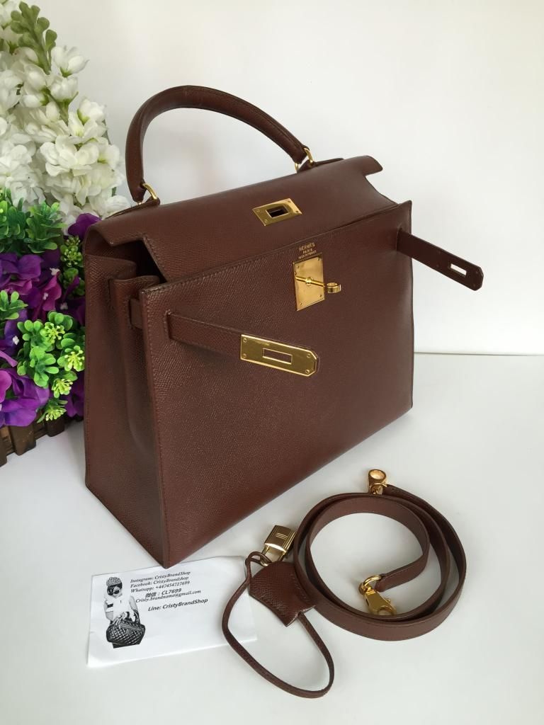 hermes b - SOLD* Hermes Kelly 28 sellier Noisette epsom / Gold Hardware