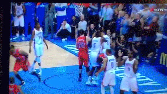 blake griffin hits himself and flops blake griffin hits himself and flops