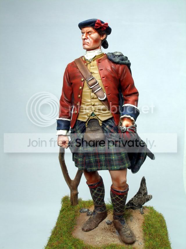 Figurine 90mm Plomb Tradition - Officier Highlanders Regiment Empire (Peint)